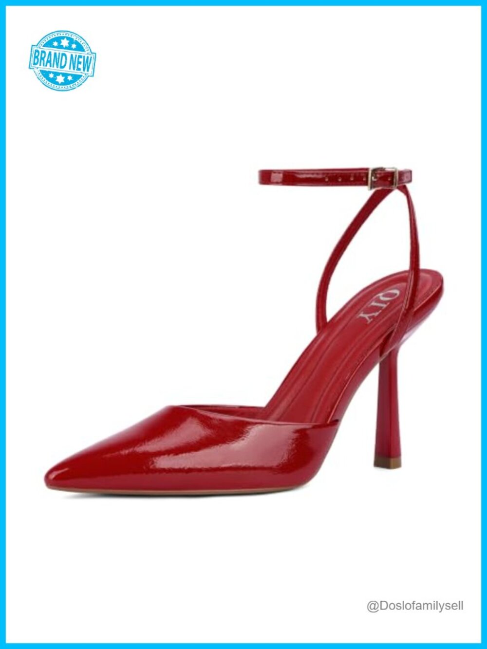 Women's Pointed Toe Stiletto Pump Closed Toe Ankle Strap Heels